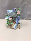 BLUE BIRDS W/FLORAL FIGURINE
