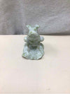 GREEN STONE FROG STATUE