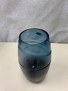 BLUE SWIRL DESIGN GLASS VASE