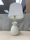 PAINTED WHITE BASE WHITE SHADE LAMP