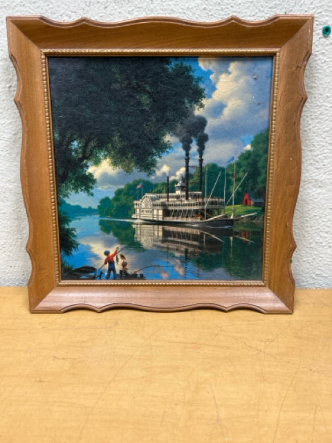 "OLD RIVER DAYS" BOAT RIVER PIC