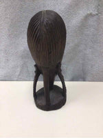 WOODEN AFRICAN HEAD STATUE