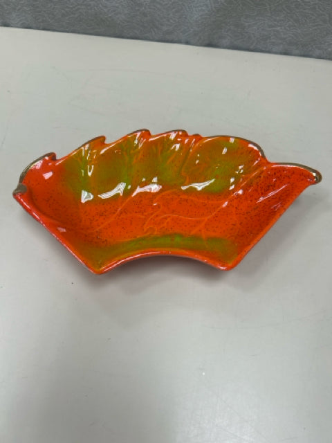 ORANGE GREEN RETRO DISH CERAMIC