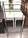 BROWN METAL 2 TIER SHELF