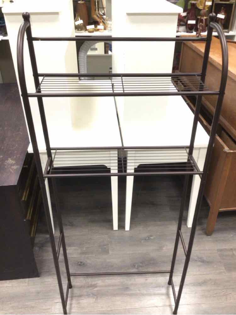 BROWN METAL 2 TIER SHELF