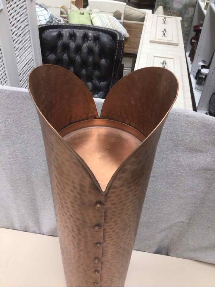 TALL COPPER CANDLE HOLDER