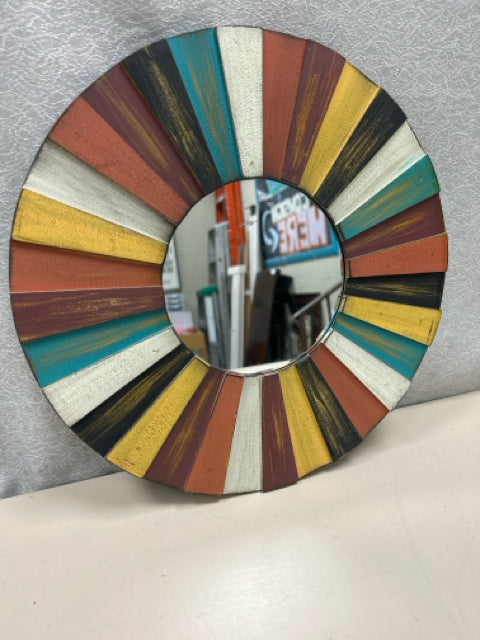 DIST MULTICOLOR ROUND FRAME MIRROR