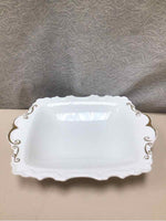WHITE/GOLD SMALL DISH