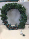 HALF-BARE WREATH W/LIGHTS