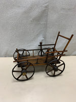 HAND MADE BROWN WOOD CART DECOR