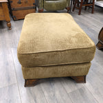 GREENISH UPHOLSTERED OTTOMAN