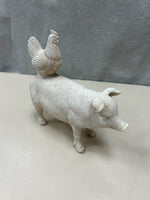 CREAM PIG ON ROOSTER