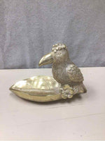GOLD TOUCAN+LEAF TRAY