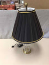 CRYSTAL LAMP W/BLACK/GOLD SHADE