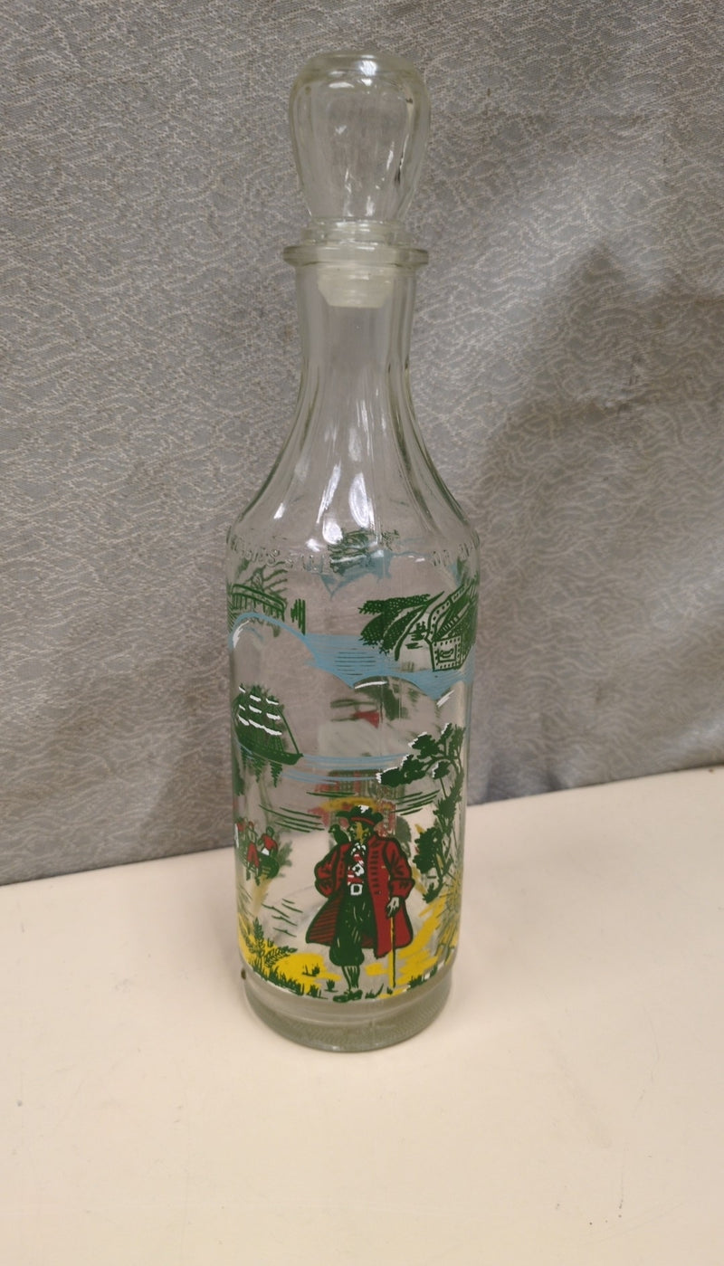 GLASS PIRATE BOTTLE W/STOPPER