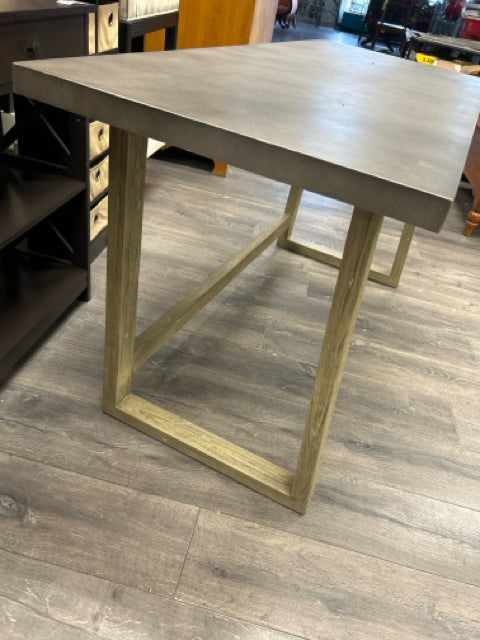 "CROCKETT" DESK W/ACACIA FINISH GREY