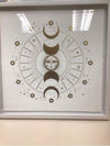 GOLD MOON AND STARS WHITE FRAME