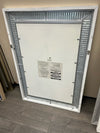 SILVER METAL WHITE FRAMED MIRROR