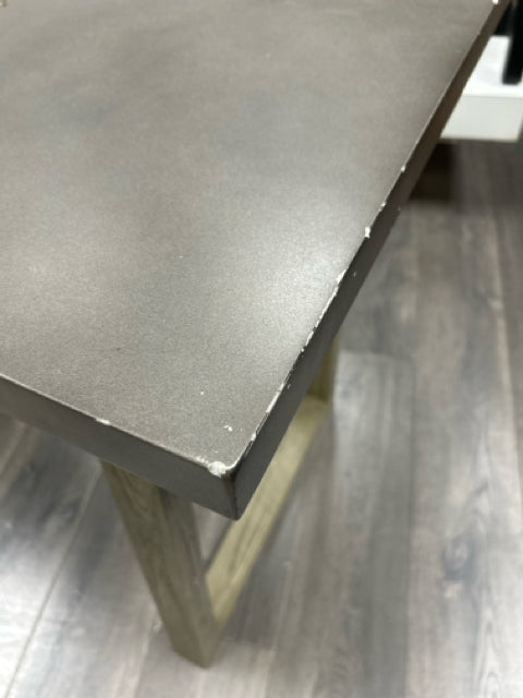 "CROCKETT" DESK W/ACACIA FINISH GREY