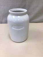 TALL CREAM CERAMIC JAR