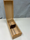 OAK WINE BOX W/SPRING