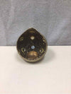 GOLD BEADED ROUND CANDLE HOLDER