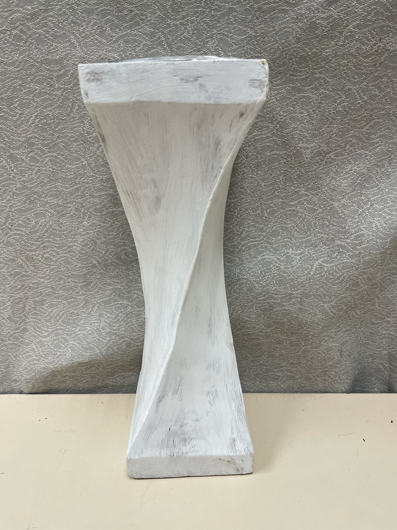 TALL WHITE CANDLE HOLDER