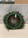 20" FAUX CEDAR BERRY WREATH