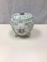 ORNATE PORCELAIN LIDDED VASE