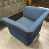 DARK BLUE SWIVEL ARMCHAIR