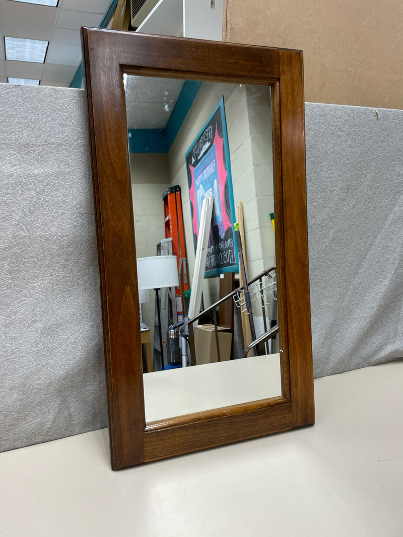 WOOD FRAME PINE MIRROR