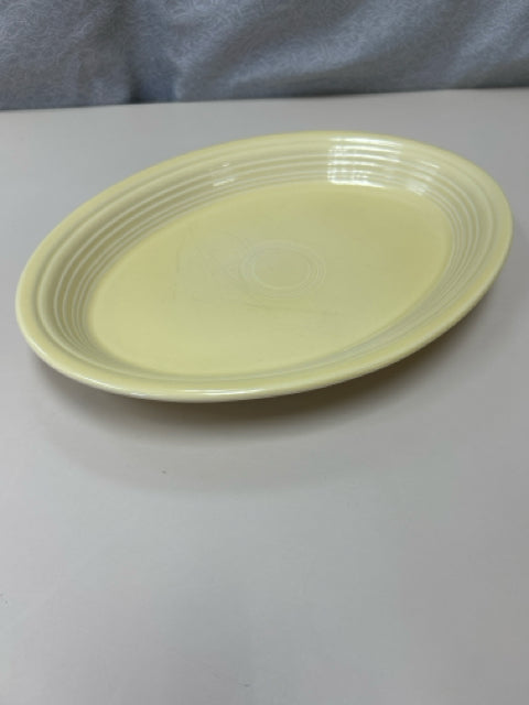 YELLOW OVAL CERAMIC PLATE
