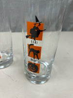 4 HALLOWEEN THEME GLASSES