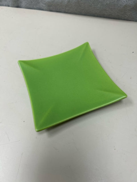 SQUARE GREEN CERAMIC DISH