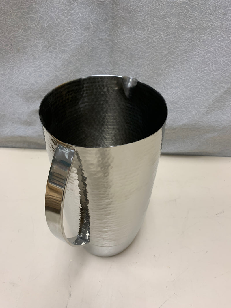 SILVER METAL HAMMERED PITCHER