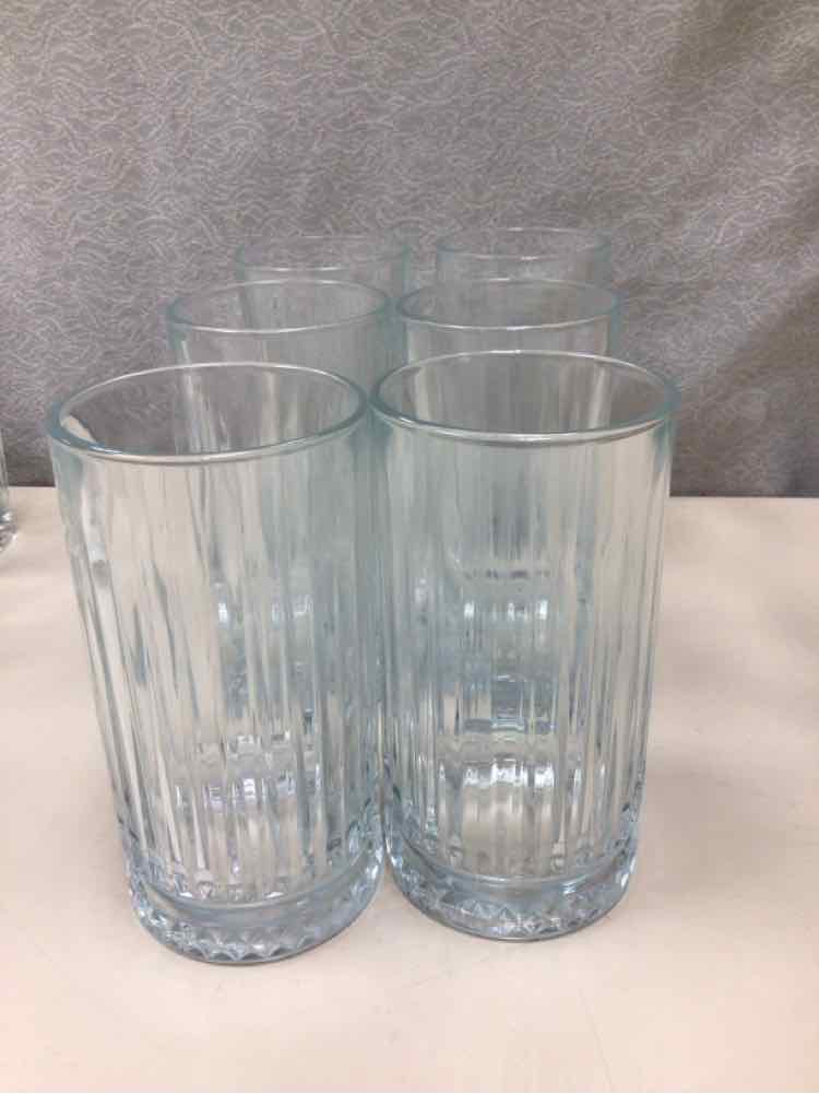 TALL CRYSTAL GLASS DRINKING GLASSES