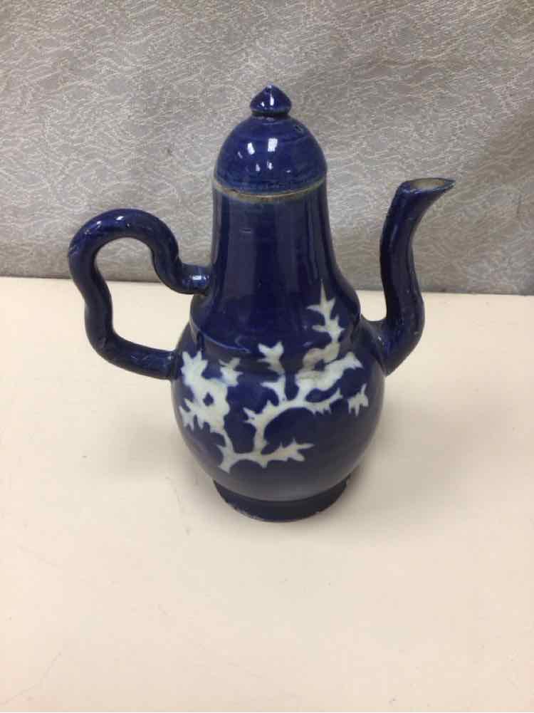 BLUE CERAMIC TEAPOT