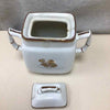 VINTAGE TEA LEAF SUGAR BOWL W/LID