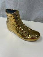 GOLD CERAMIC SHOE PLANTER