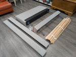 GRAY UPHOLSTERED BEDFRAME