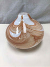 ORANGE SWIRL GLASS VASE