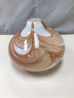ORANGE SWIRL GLASS VASE
