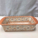 ORANGE/BROWN CERAMIC PAN