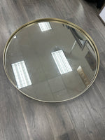LARGE ROUND GOLD FRAME MIRROR