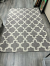 GREY WHITE DESIGN RUG