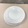 4 WHITE SNACK PLATES