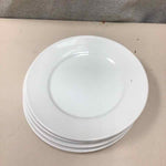 4 WHITE SNACK PLATES