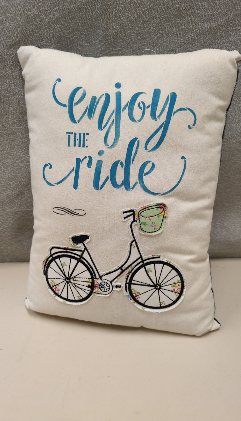 "ENJOY THE RIDE" BIKE PILLOW