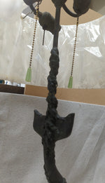 PATINATED BRONZE GROTTO STYLE LAMP