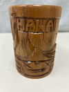 WOOD CARVED MUG